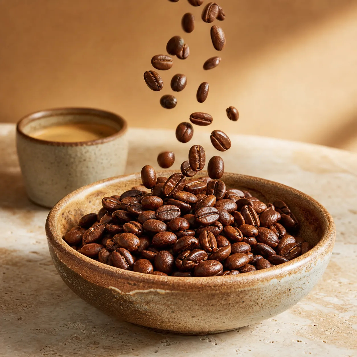 Café em grãos torrados