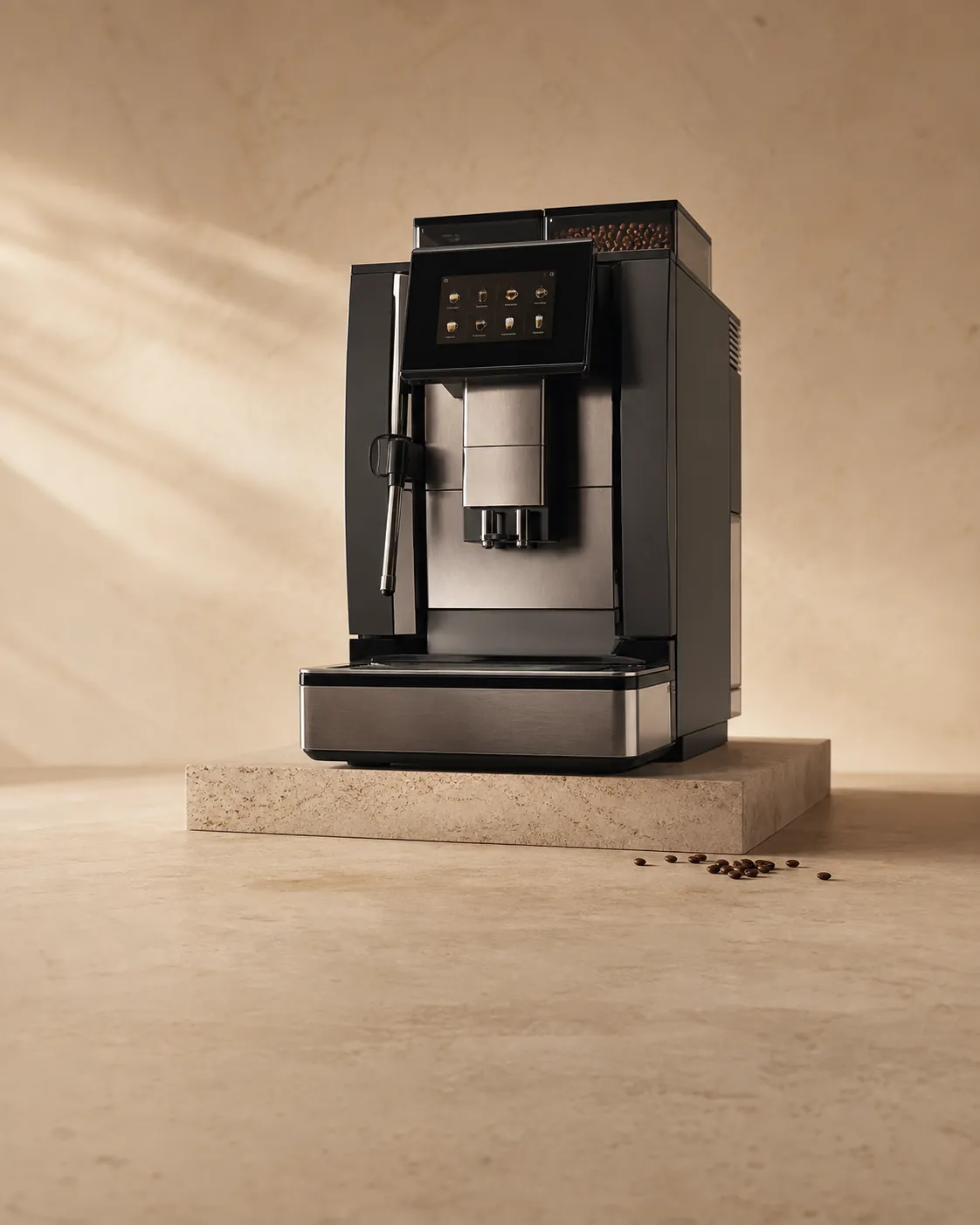 Máquina de café profissional em ambiente premium