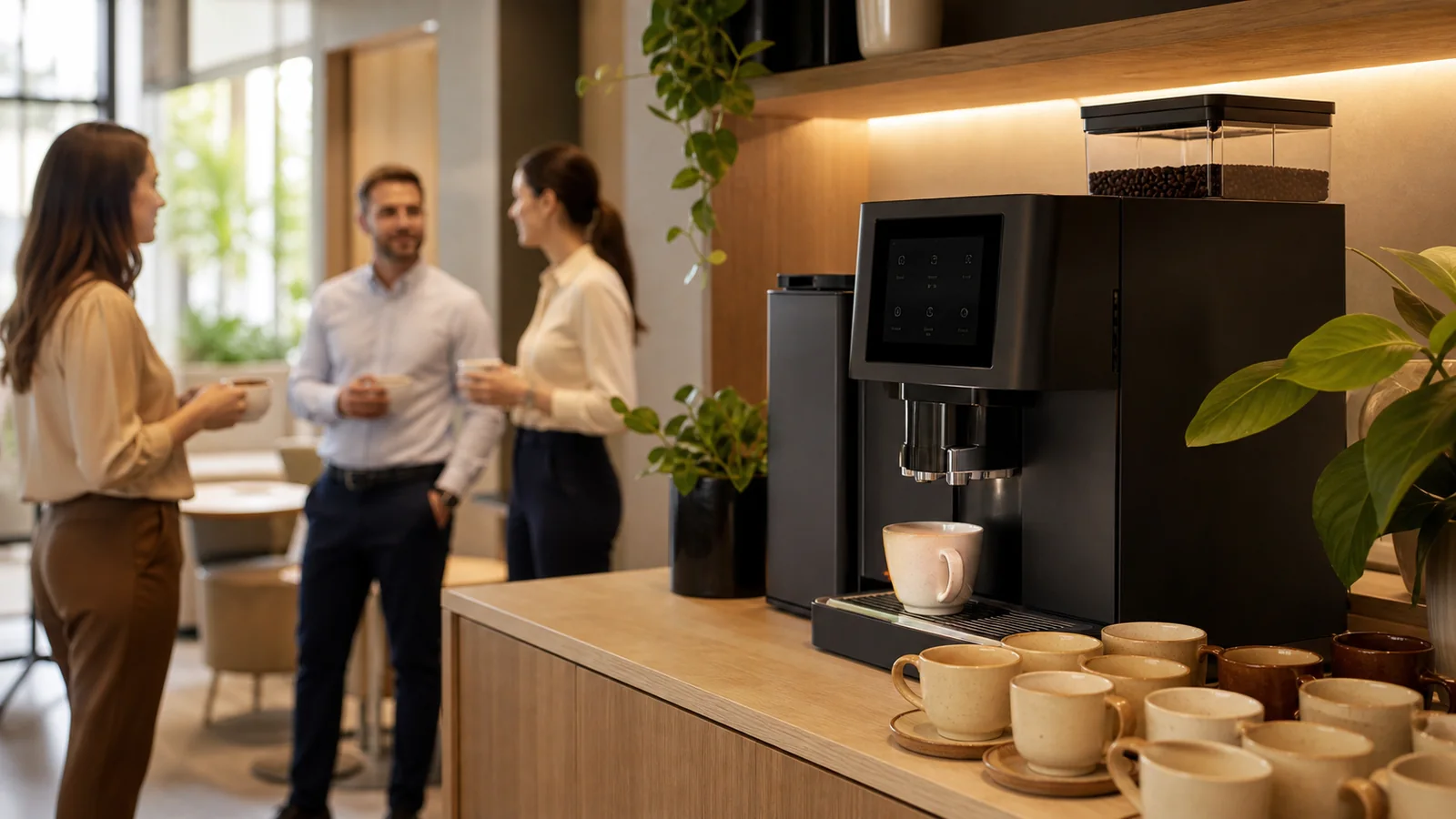 Consumo de café em empresas com máquina automática